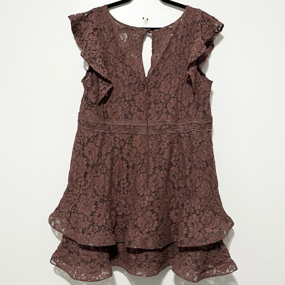 Womens Layered Lace Mini Dress 18 Cottagecore Coquette Romantic Dainty Tea Party - Picture 2 of 7
